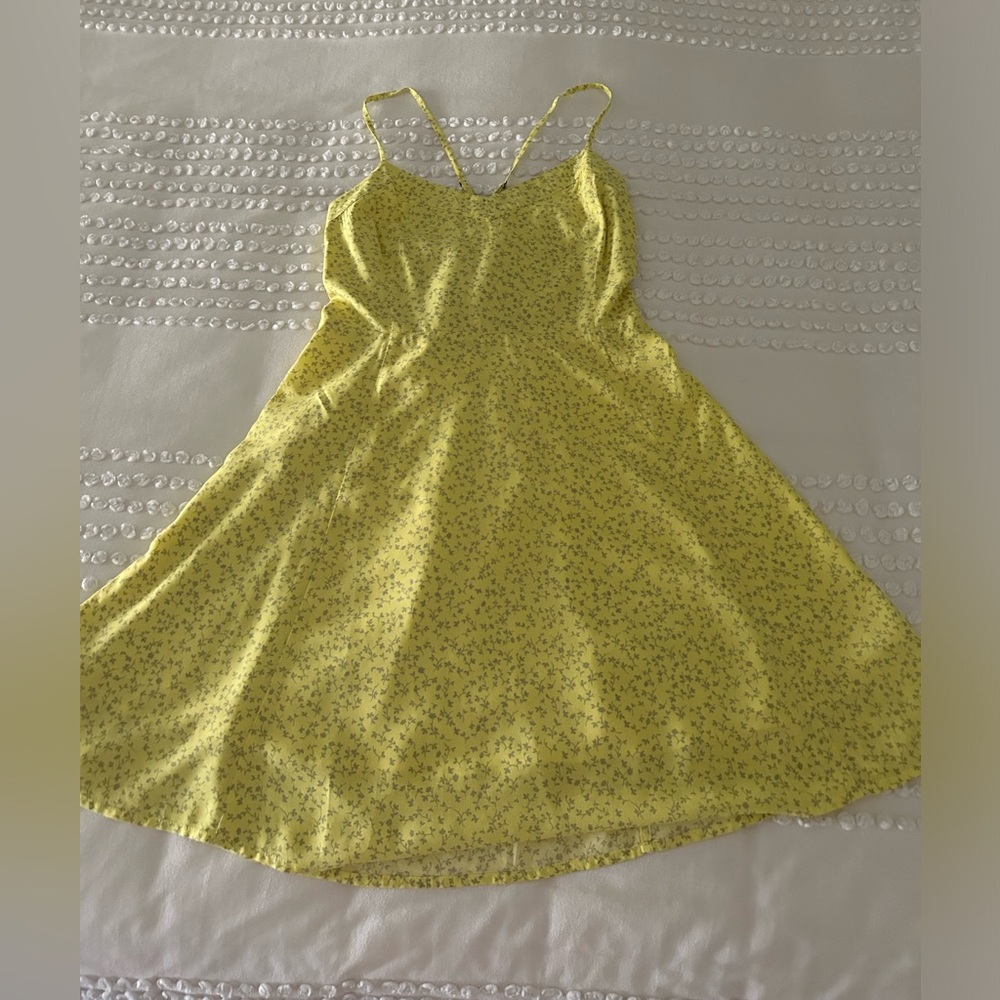 Gap Yellow Criss Cross Speghetti Strap Yellow Dress Size S Petite